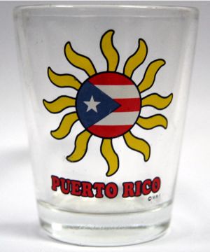 Puerto Rico Sun Shot Glass Puerto Rico