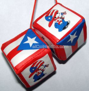 Puerto Rico Flag Hanging Squares, Puerto Rico Flag Souveniers Puerto Rico