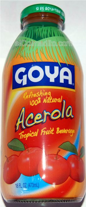 Goya Tropical Fruit Beverage<br> 100% Natural  Acerola 16onz Puerto Rico