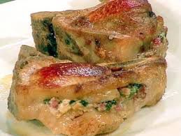 Recipe Pork Chops<br>with Crab Meat Puerto Rico